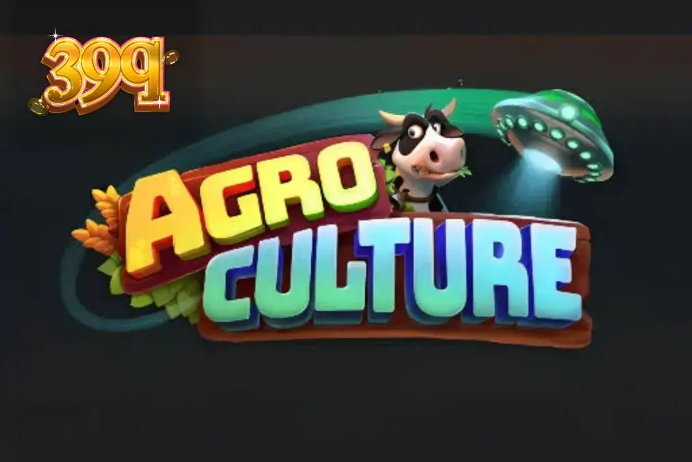 Interface vibrante do jogo AgroCulture com elementos de fazenda e naves espaciais